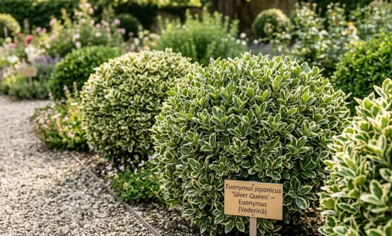 Euonymus japonicus – Euonymus (inclusiv „Elegantissimus Aureus”)