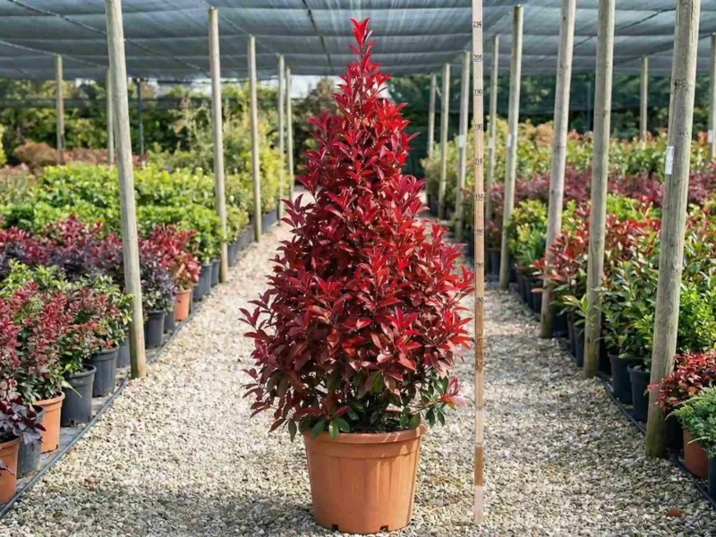 Photinia × fraseri „Red Robin” – înaltă / standard (Photinia × fraseri „Red Robin”) - NordGarden plantă decorativă de vânzare