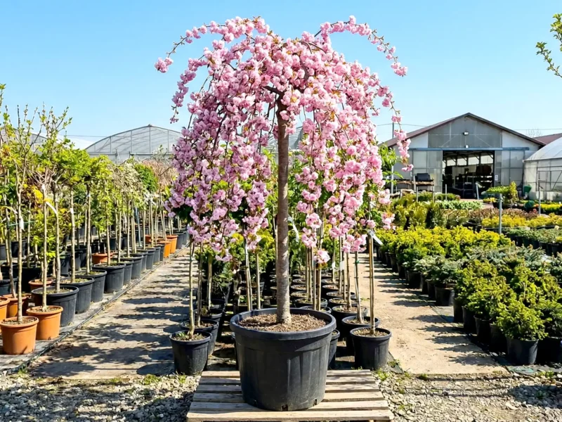 Prunus serrulata Kiku-shidare-zakura (Prunus serrulata „Kiku-shidare-zakura") - NordGarden plantă decorativă de vânzare