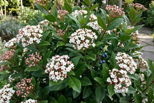 Viburnum tinus „Eve Price” – Viburnumul Persistent